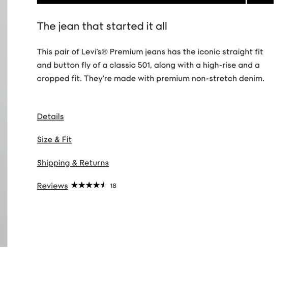 Levi's 501 Crop Premium Jeans - Picture 2 of 8